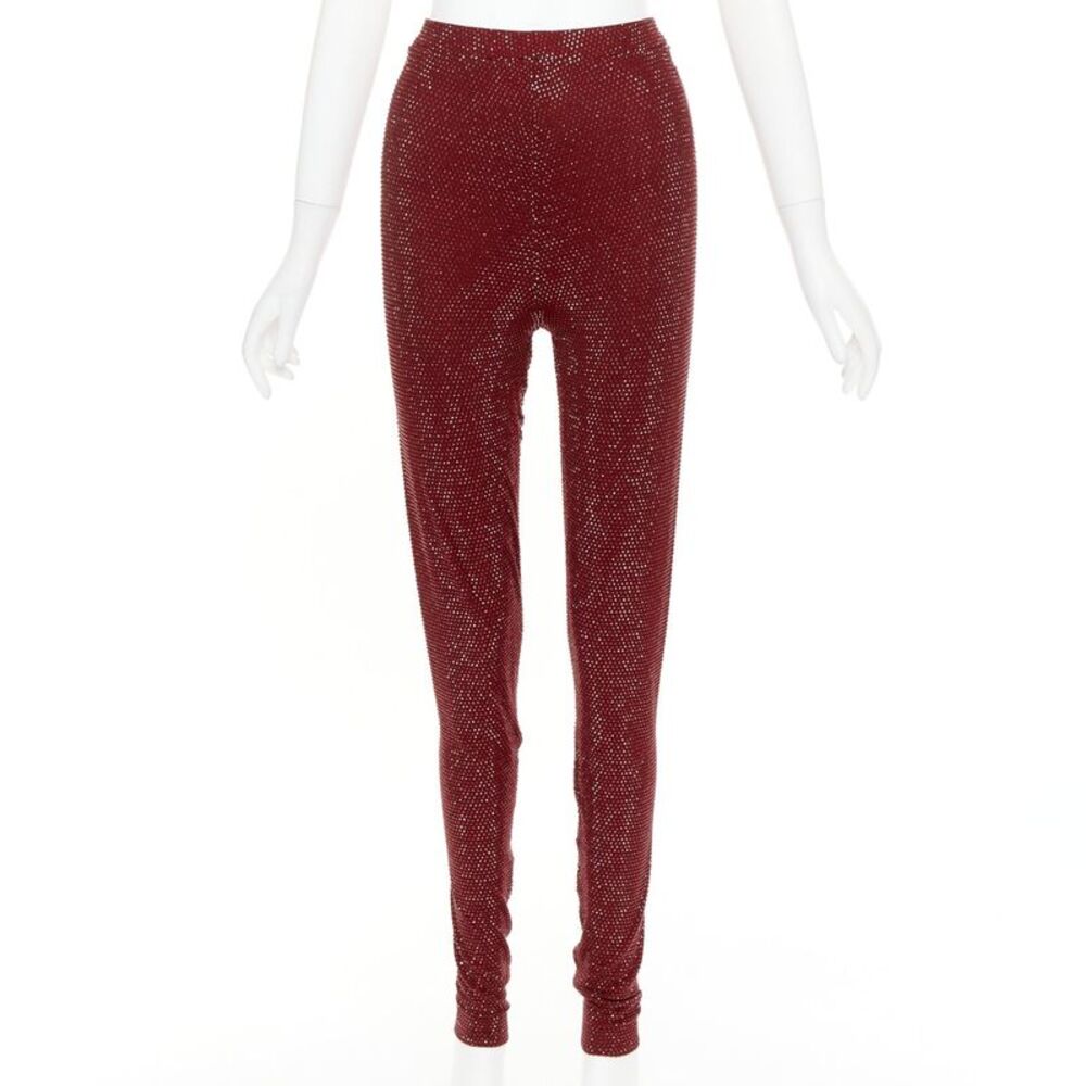 Alexandre Vauthier Crystal Legging Pants